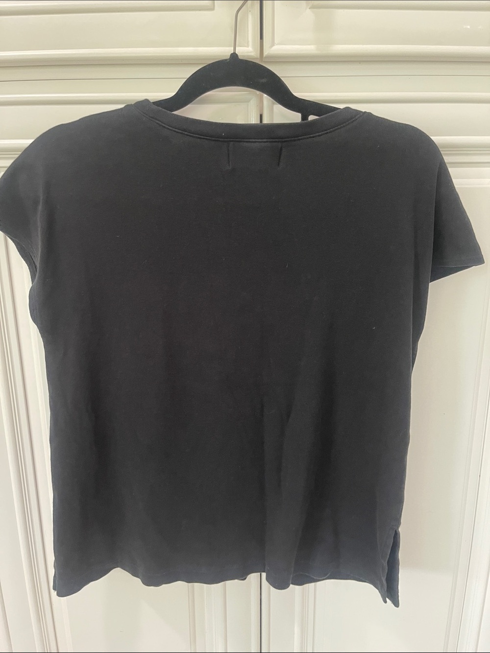Nordstrom Rack Black Short Sleeve Crew neck Tee T-shirt Small 100% cotton pocket - Picture 5 of 9